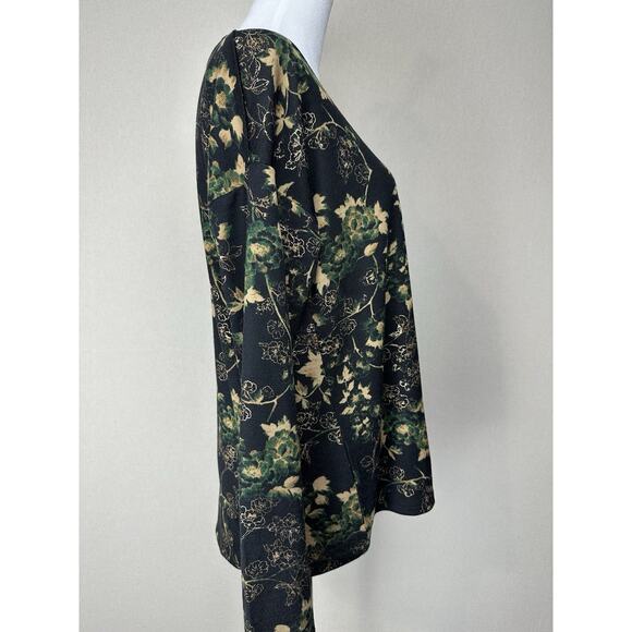 Cato Est. 1946 Women’s Sz M Top Pullover Long Sleeve Gold Threads Fall Winter - Picture 4 of 13